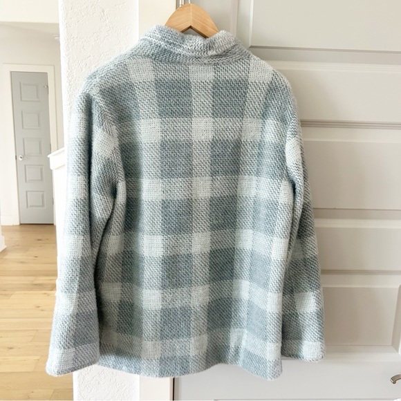 New Current Air Checkered Plaid Double Breasted Jacket - Picture 3 of 6